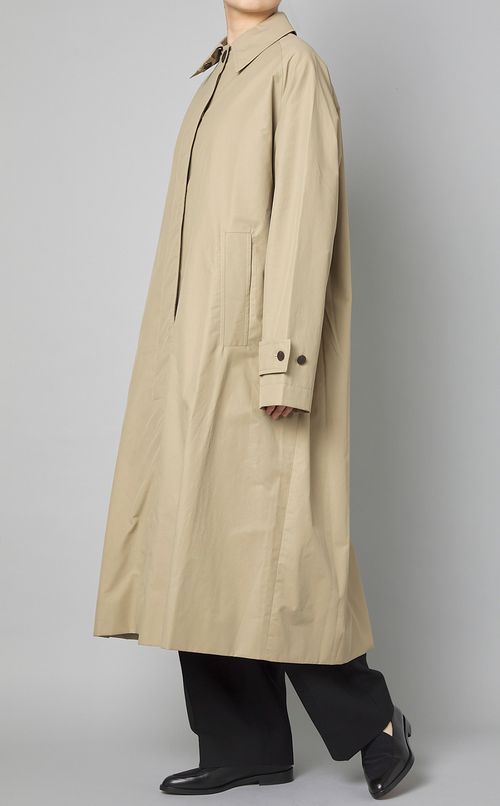 コットンステンカラーロングコー卜