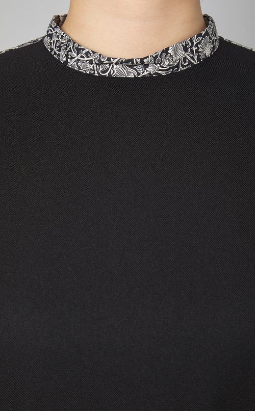 フラワーテキスタイルミックスドレス