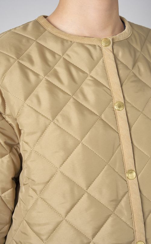 キルティングAラインロングコート