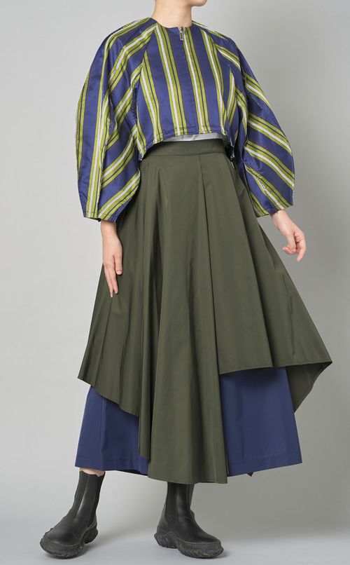 マルチストライプショートブルゾン