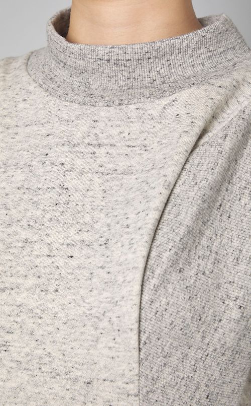 ウェーブ切替スウェットワンピース