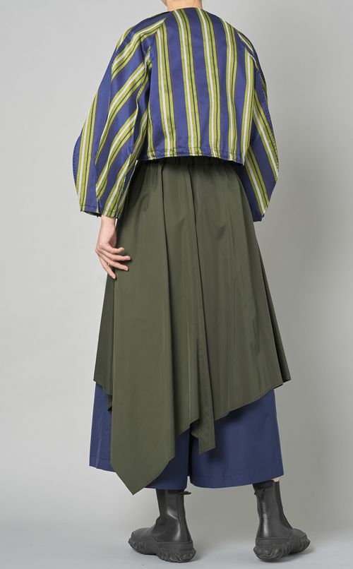 マルチストライプショートブルゾン