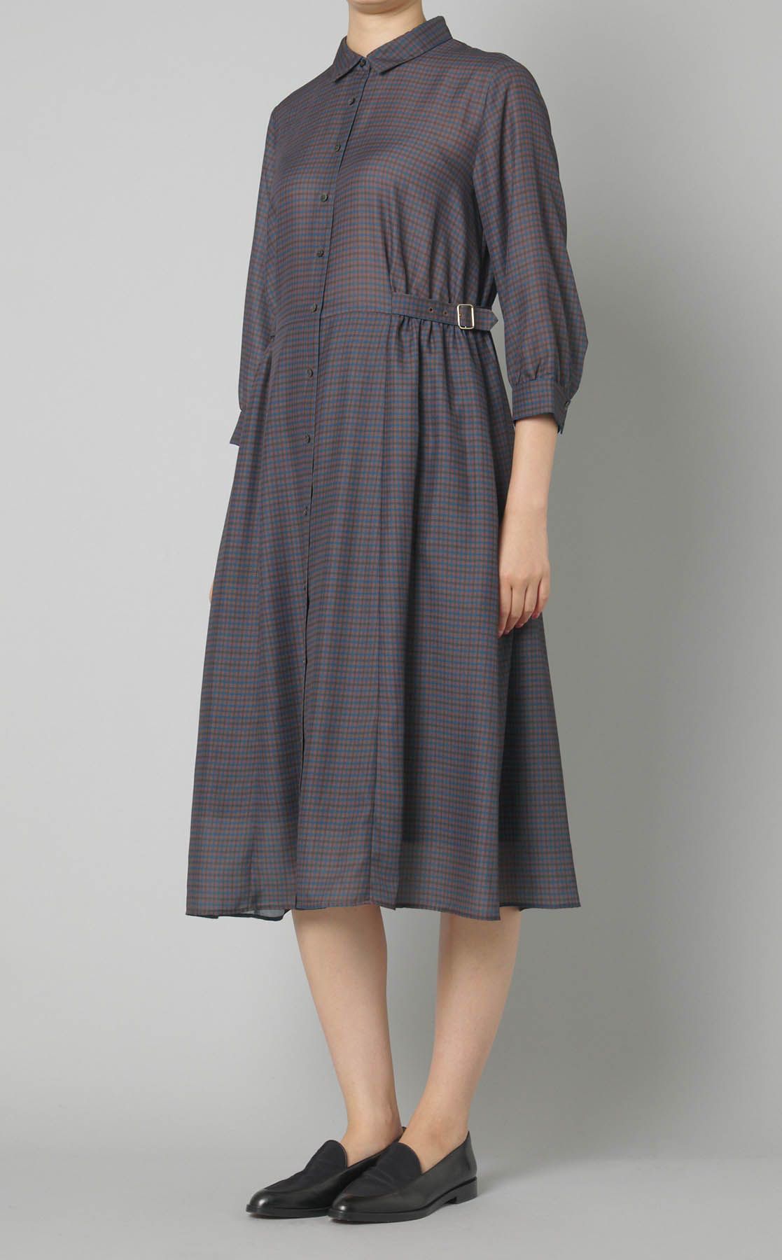 MACKINTOSH PHILOSOPHY｜チェックプリントシャツワンピース