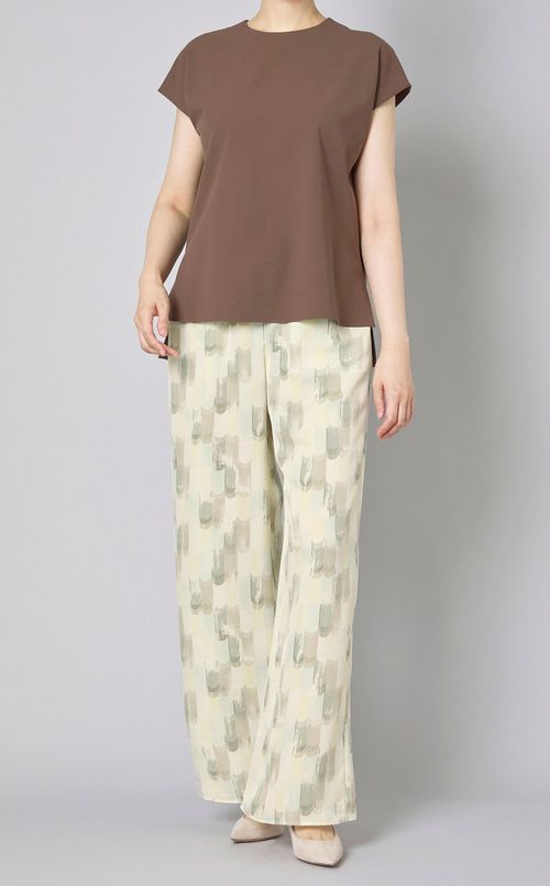 アブストラクトミストプリントパンツ