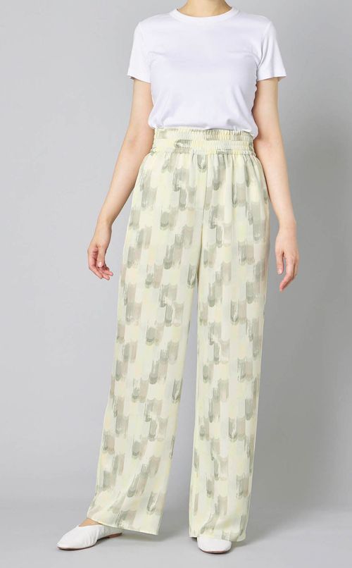 アブストラクトミストプリントパンツ