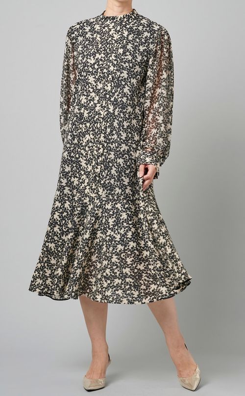 ベルト付プリントワンピース