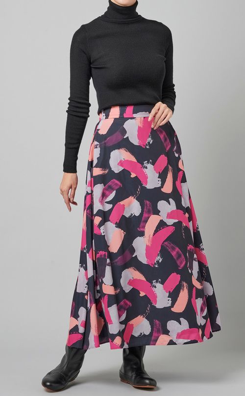 プリントフレアスカート