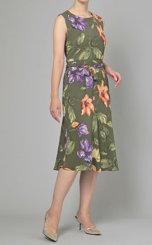 フラワープリントワンピース