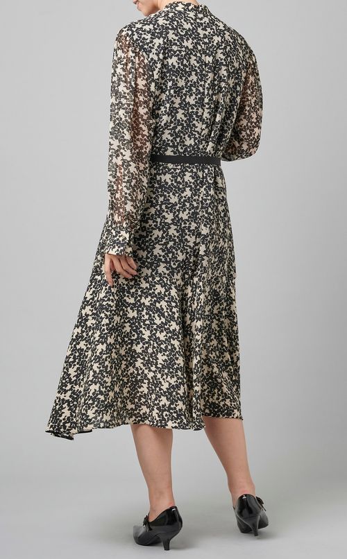 ベルト付プリントワンピース