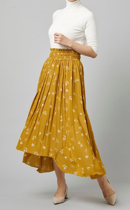 フラワープリントスカート