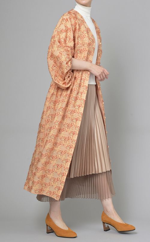 ボタニカルジャガードドレス