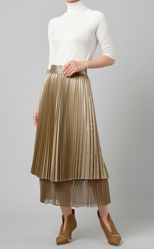 ダブルプリーツスカート