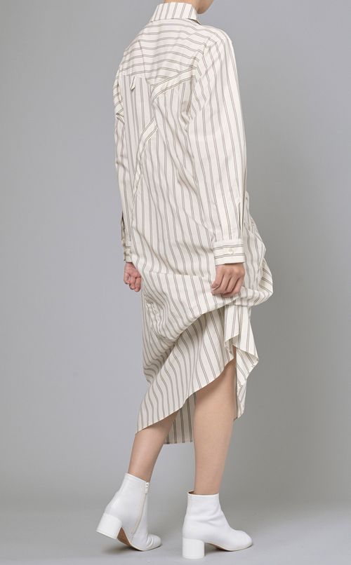 アシンメトリーストライプワンピース