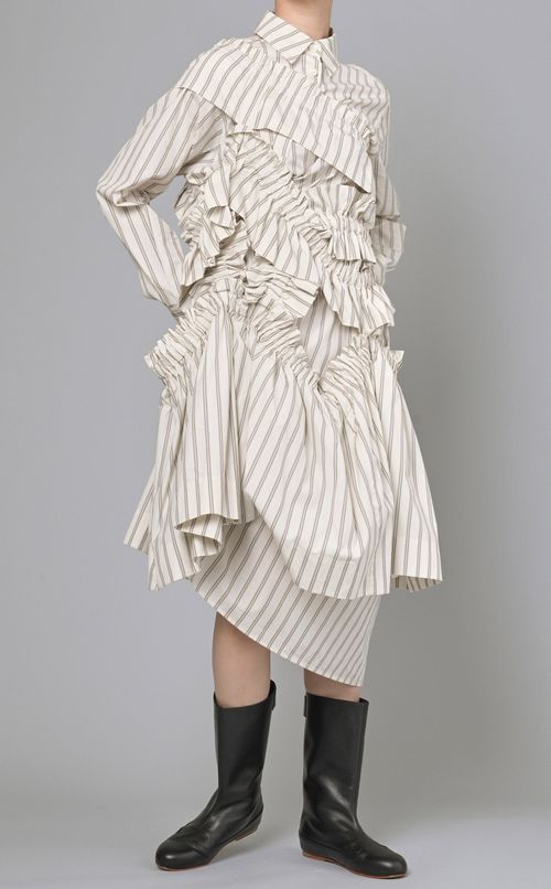 ストライプフリルスカート