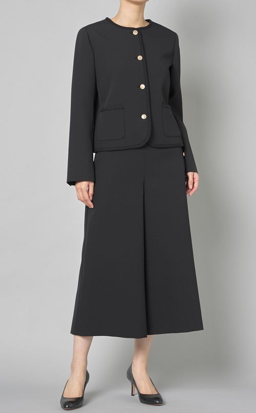 ジャガードノーカラージャケット