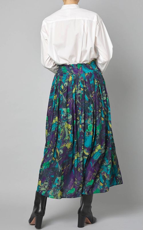 マルチモザイクフレアロングスカート