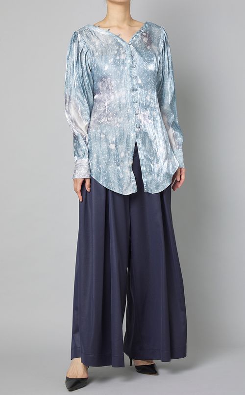 2wayプリントシアーシャツ