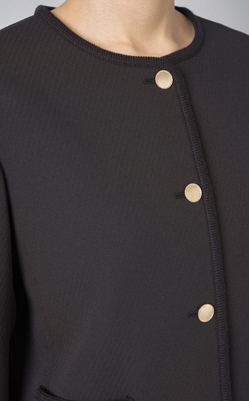 ジャガードノーカラージャケット