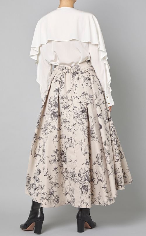 ボリュームタックプリントスカート