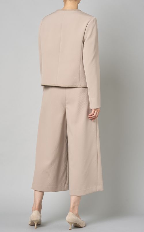 サイドボタンジャガードワイドパンツ