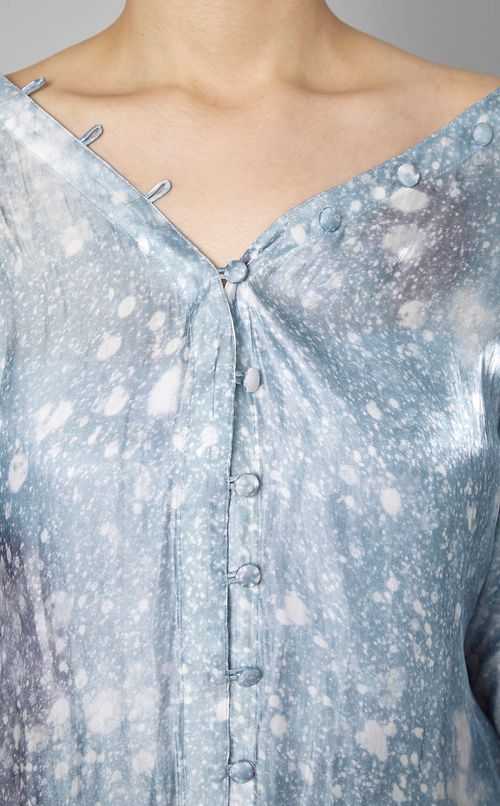 2wayプリントシアーシャツ