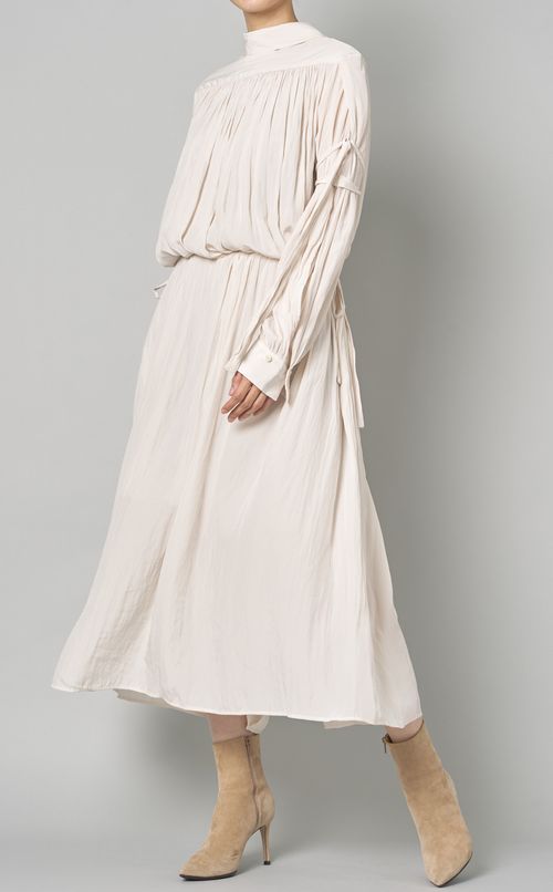 2wayギャザーシャツワンピース