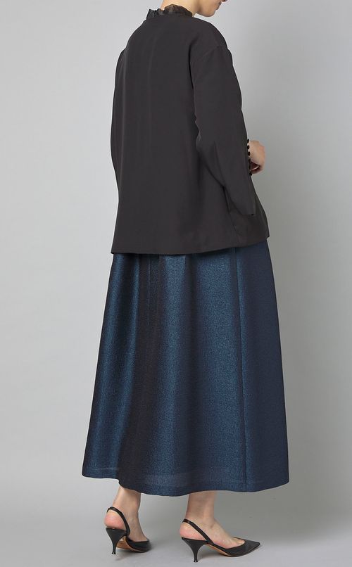 ノーカラーフレアスリーブジャケット