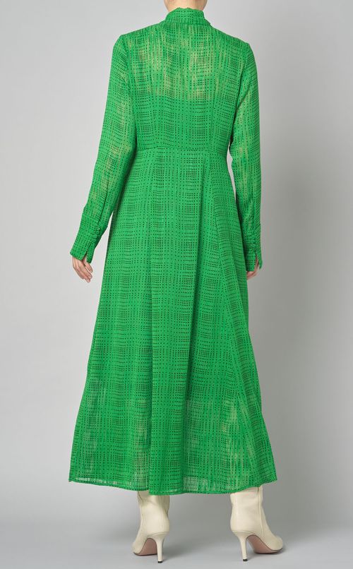 プリントボウタイワンピース