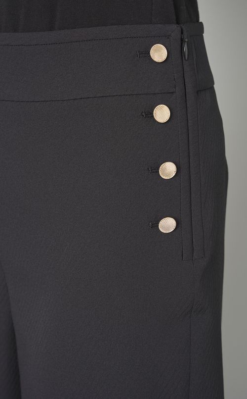 サイドボタンジャガードワイドパンツ