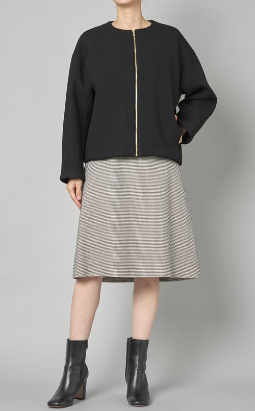 ボンディングノーカラーブルゾン