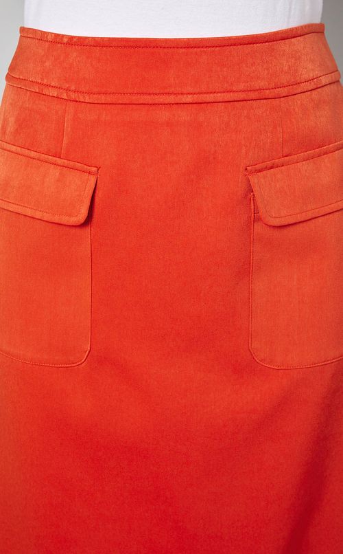 サテンサイドポケットタイトスカート