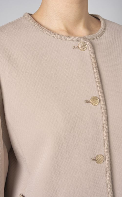 ジャガードノーカラージャケット