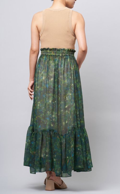 フリルヘムギャザーロングスカート