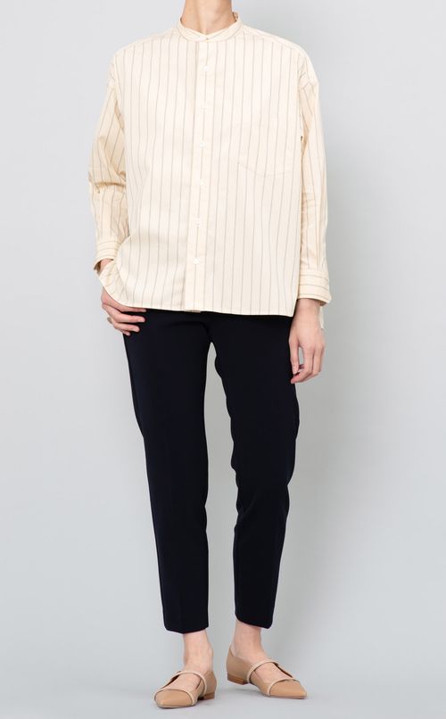 ノーカラースクエアビッグシャツ