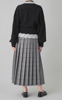 クレープウエストシェイプレース付シャツ