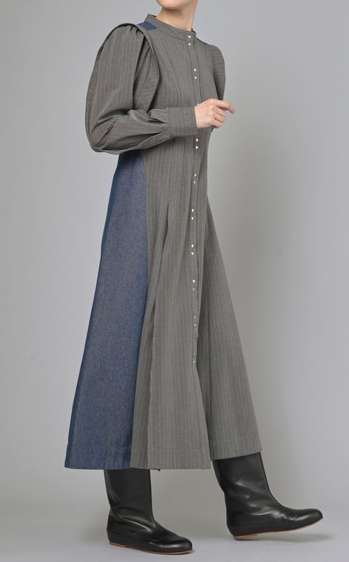 異素材コンビワンピース