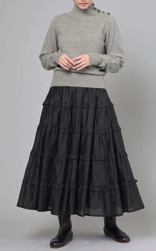 オーガンジーフリルスカート