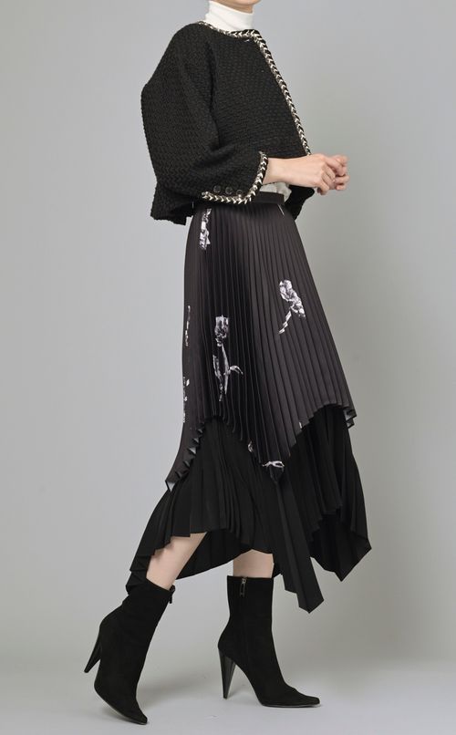 フラワープリントプリーツスカート