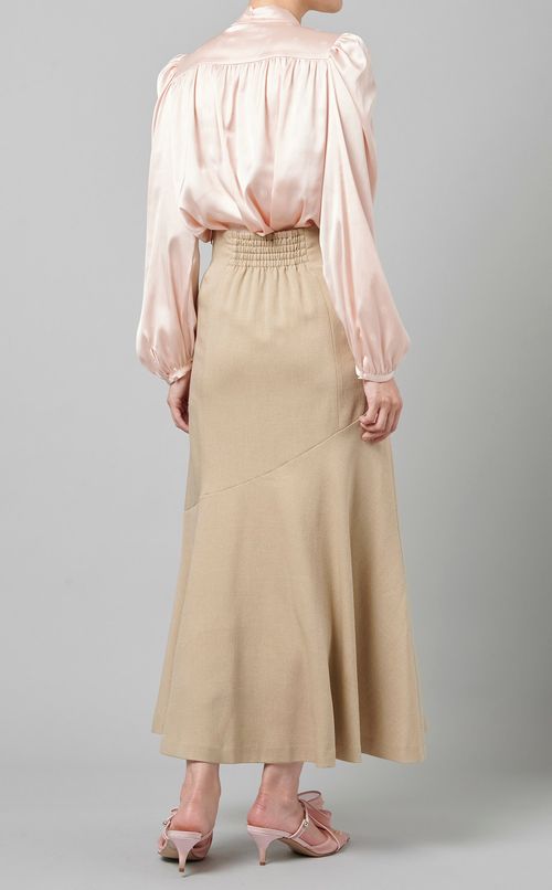 モノグラムサテンブラウス