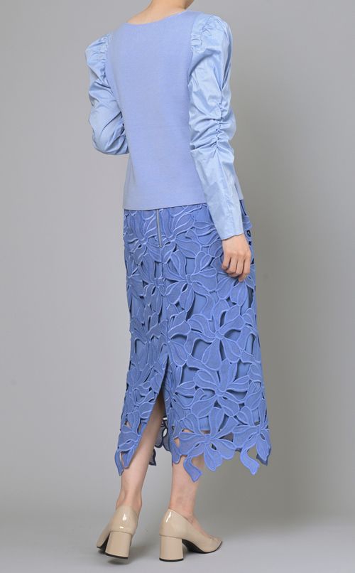 スクエアネックニットプルオーバー