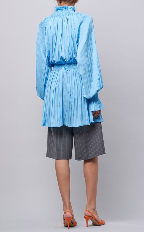 シャーリングミニワンピース