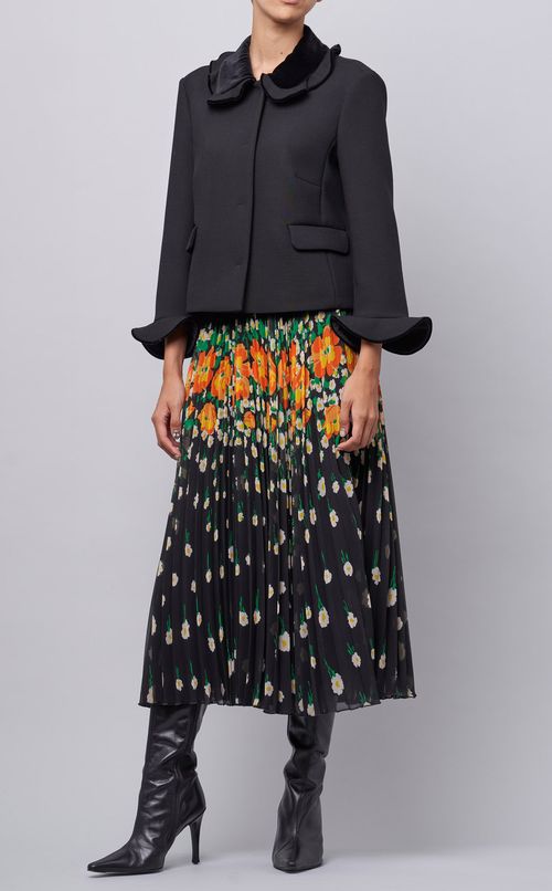 フリルカラーショートジャケット