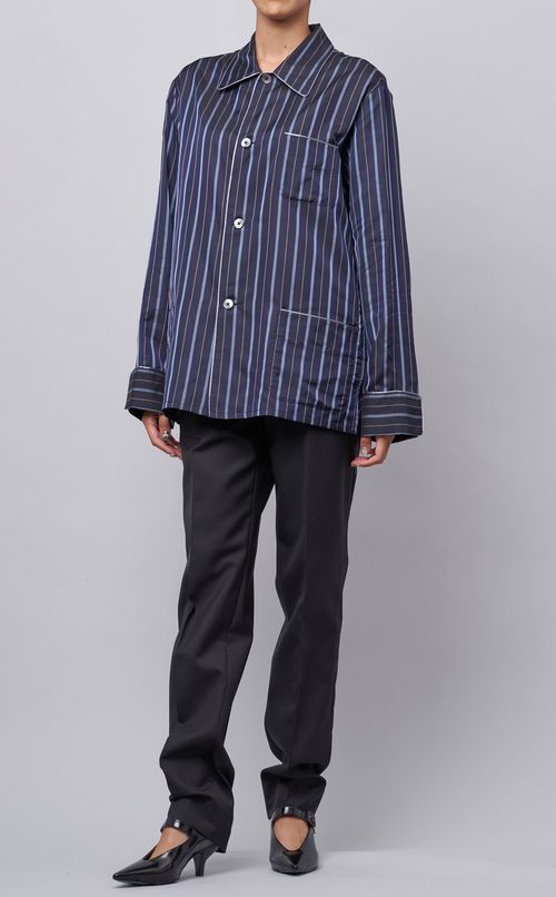 ストライプパジャマシャツ