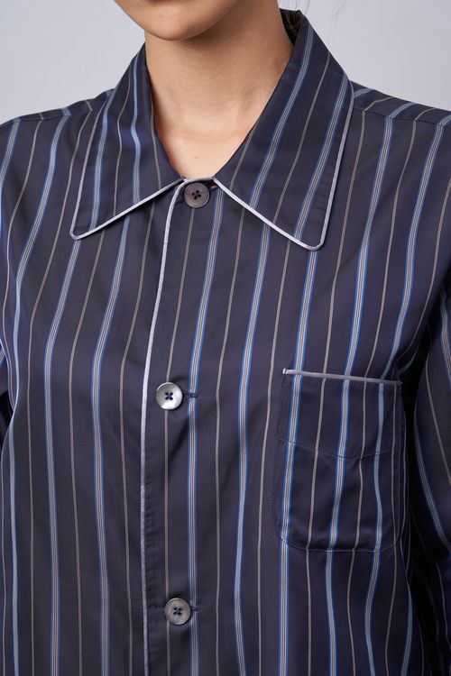 ストライプパジャマシャツ