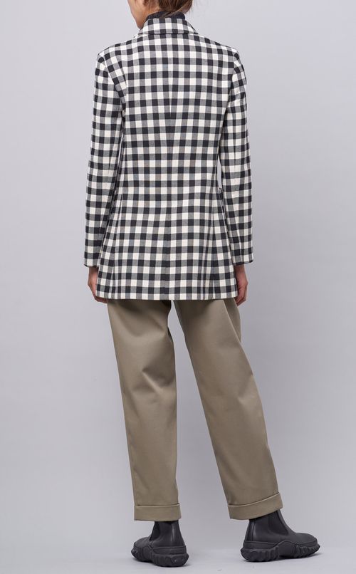 ギンガムチェックロングジャケット