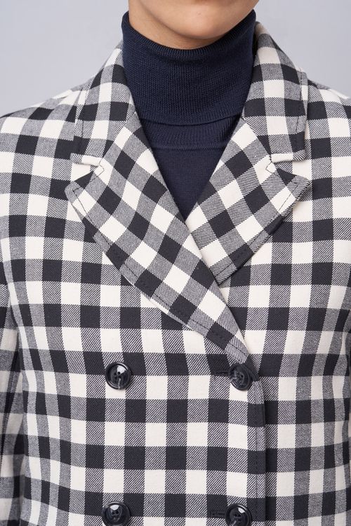 ギンガムチェックロングジャケット
