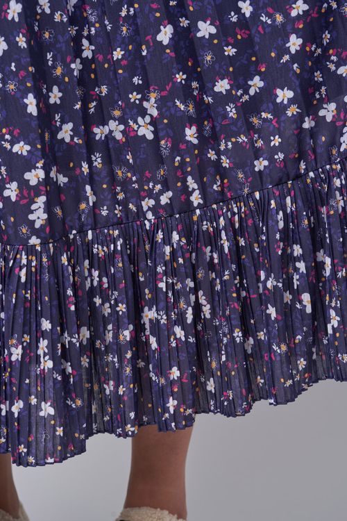 フラワープリントプリーツスカート