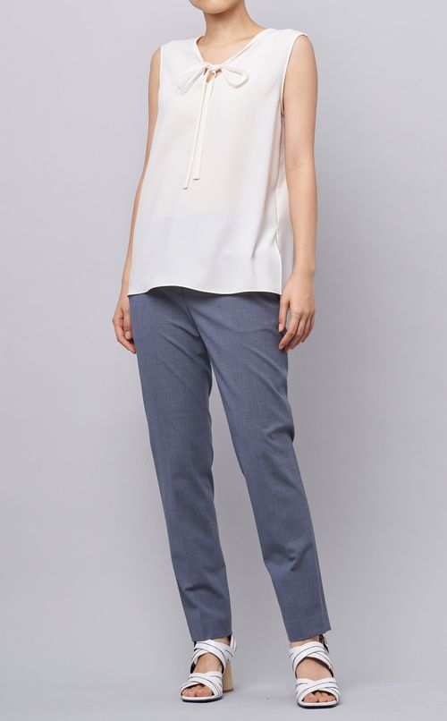 プルオーバーボウタイブラウス