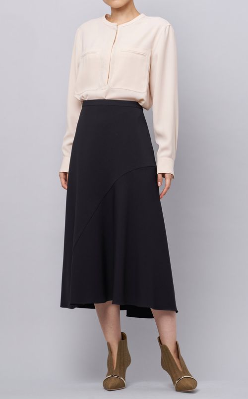 アシンメトリーミディスカート