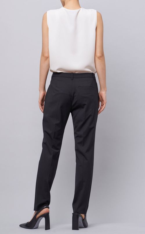 ウール混テーパードパンツ